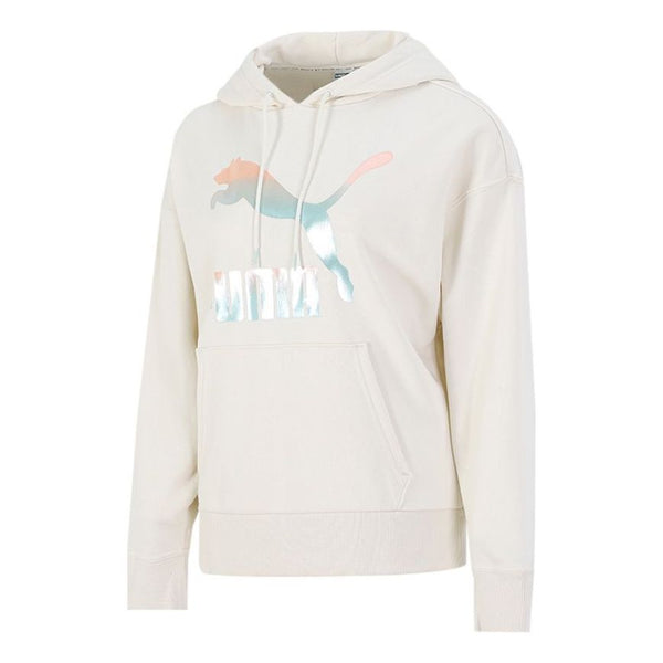 

Толстовка classics logo hoodie 'beige pink blue' Puma, бежевый