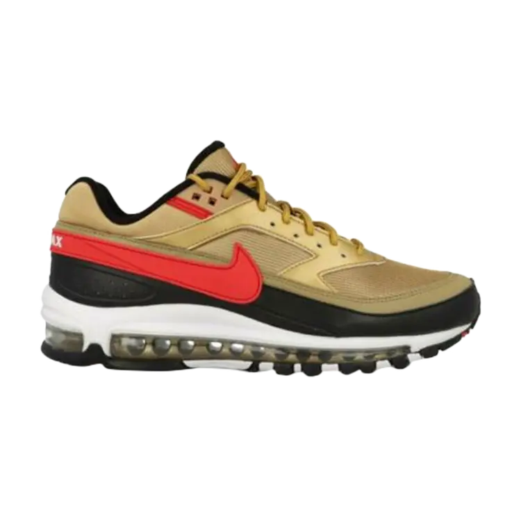 

Кроссовки Nike Air Max 97/BW 'Gold Red Black', золотой, Желтый;белый, Кроссовки Nike Air Max 97/BW 'Gold Red Black', золотой