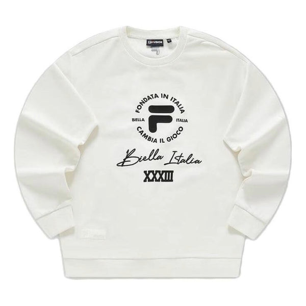 

Свитер logo printed sweater 'white black' Fila Fusion, белый