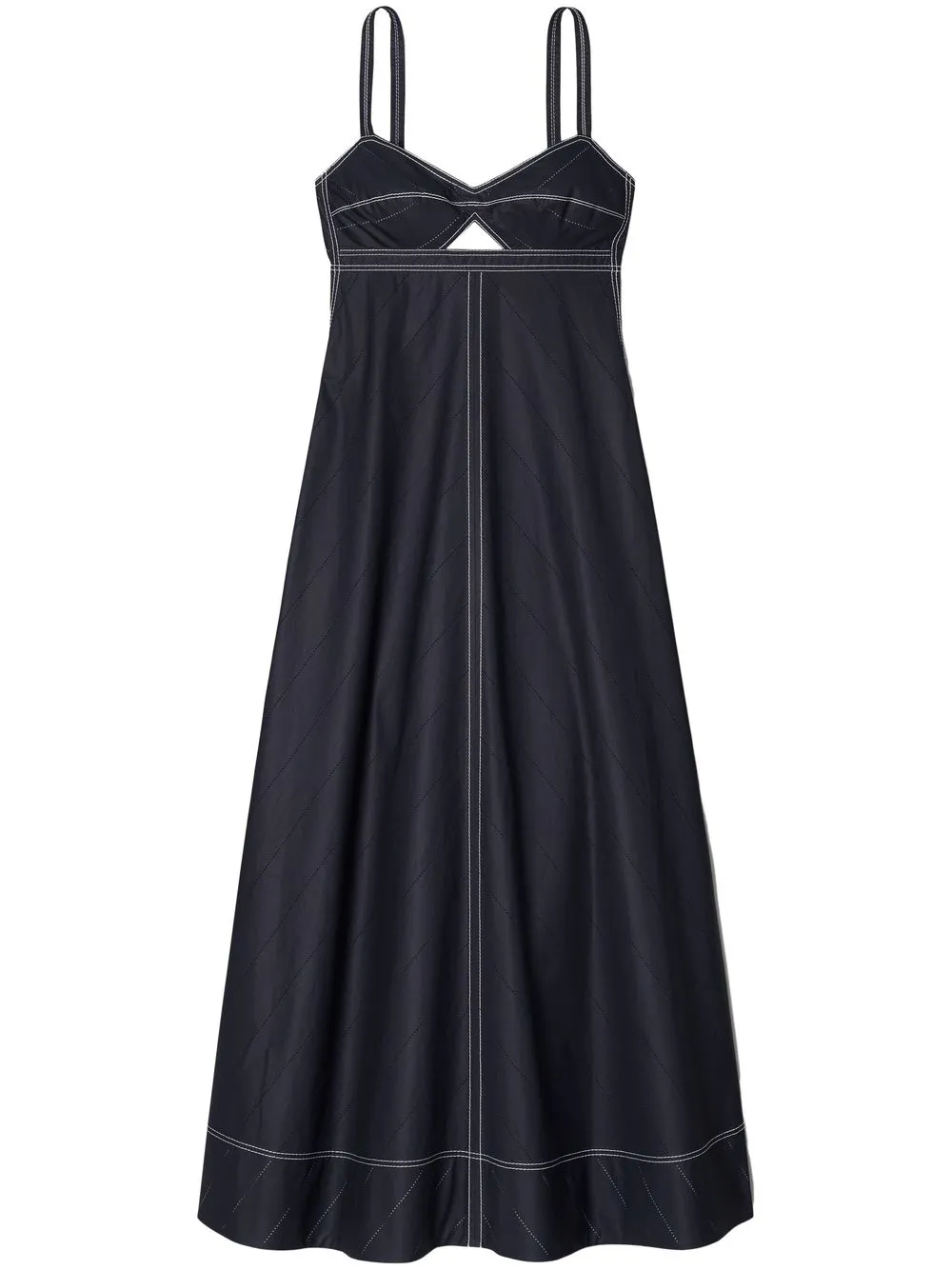 

Платье с контрастной строчкой Tory Burch, синий