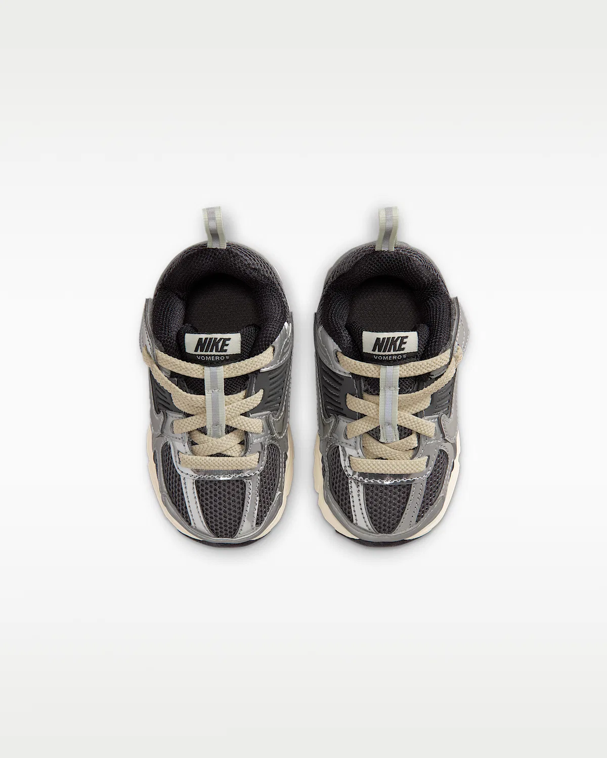 Кроссовки Nike Vomero 5 для малышей, Iron Grey/Metallic Silver/Coconut Milk/Chrome — фото 4