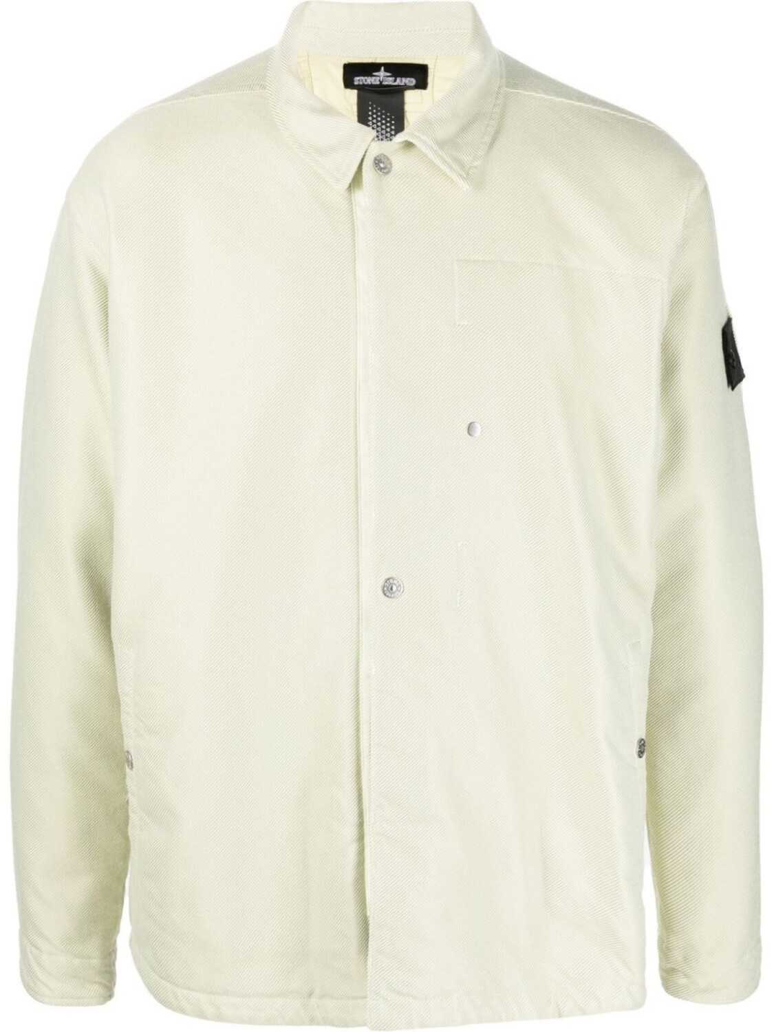 

Stone Island куртка-рубашка с нашивкой-логотипом, нейтральный цвет