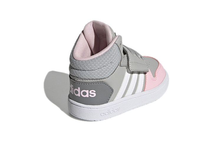 Кроссовки adidas neo Hoops 2.0 Toddler Shoes TD Mid-top Heather Gray/Dusty Pink — фото 4