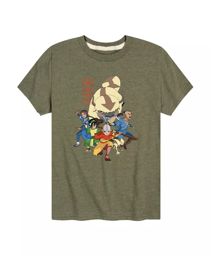 

Футболка с принтом для мальчиков Toddler Boys Graphic T-Shirt Avatar The Last Airbender, зеленый