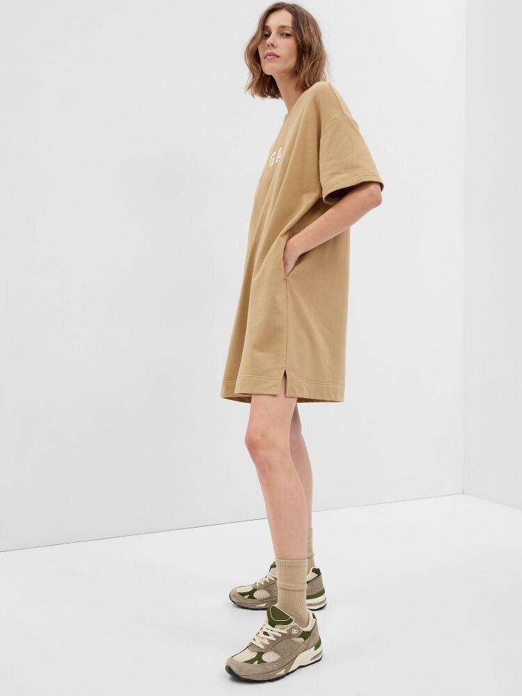 

Винтажное платье с логотипом Gap, бежевый