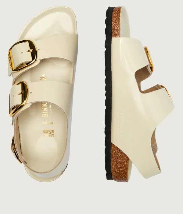 Кожаные сандалии Milan BB Lena Narrow fit Birkenstock, бежевый — фото 4