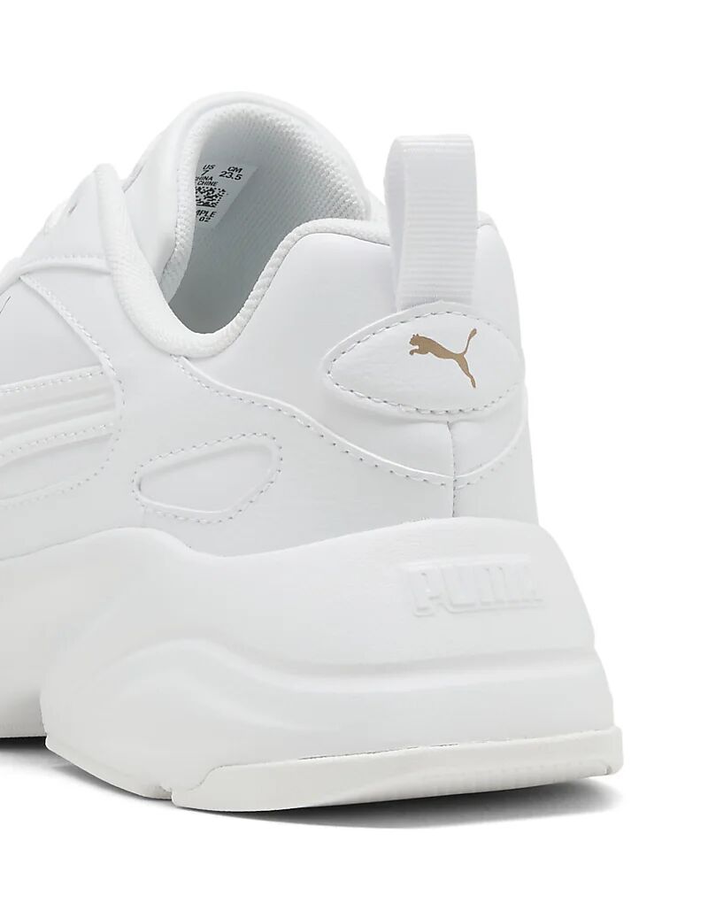 Кроссовки Puma Cassia 2.0 в цвете puma white-puma white-puma gol — фото 3