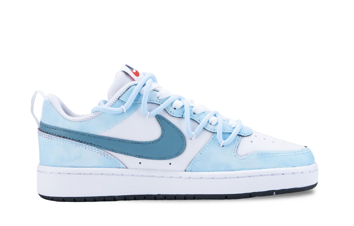 Кроссовки для скейтбординга Court Borough Starry Cloud Wilderness износостойкие нескользящие низкие Blue White Nike, Blue White (Blue Shopping Bag) — фото 4
