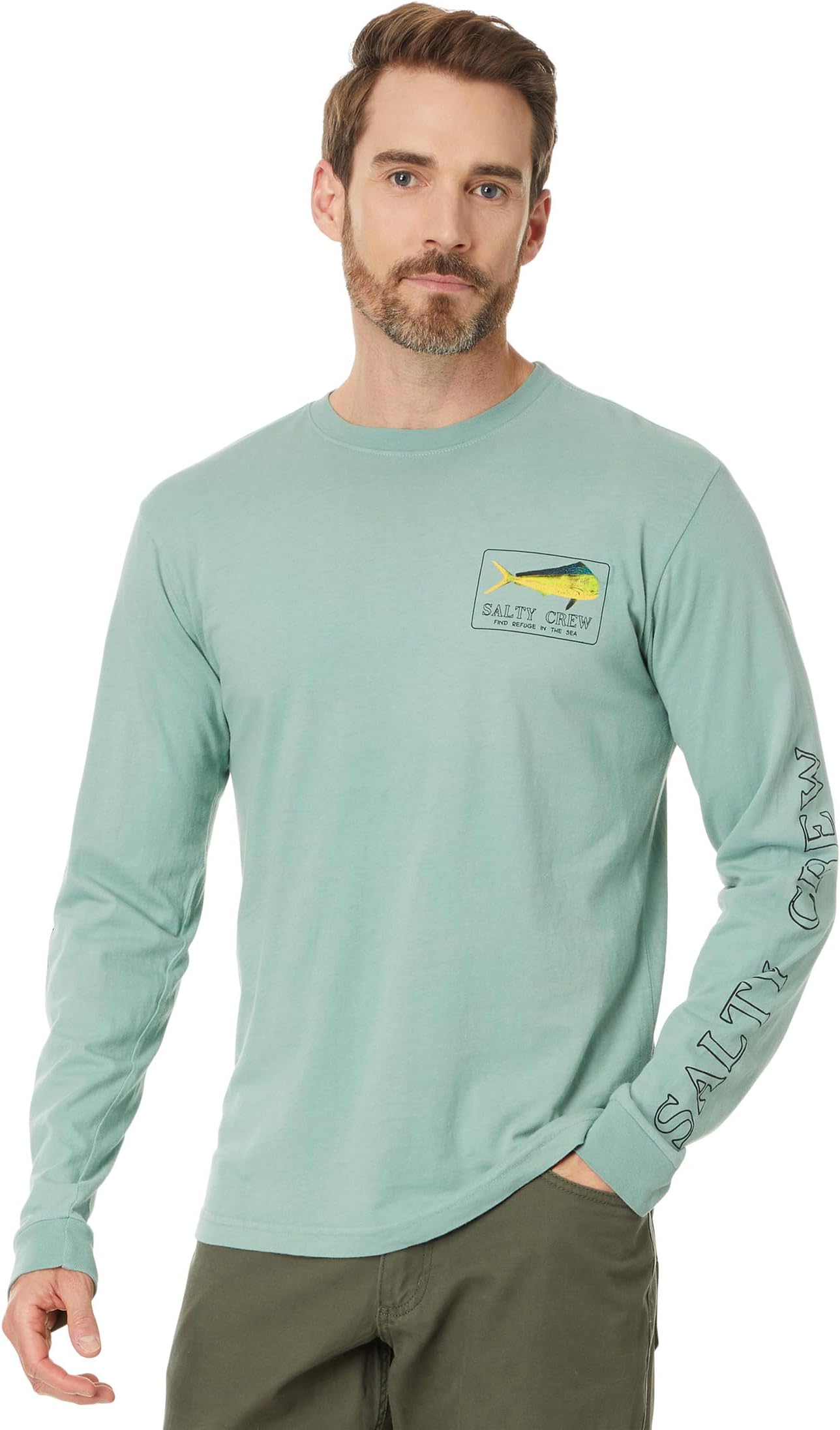

Футболка Salty Crew Golden Mahi Premium Long Sleeve Tee, Mackerel