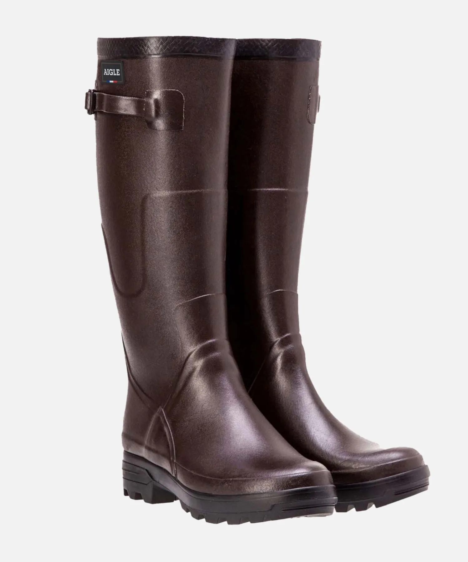 Мужские резиновые сапоги AIGLE охотничьи зелёные — фото 2