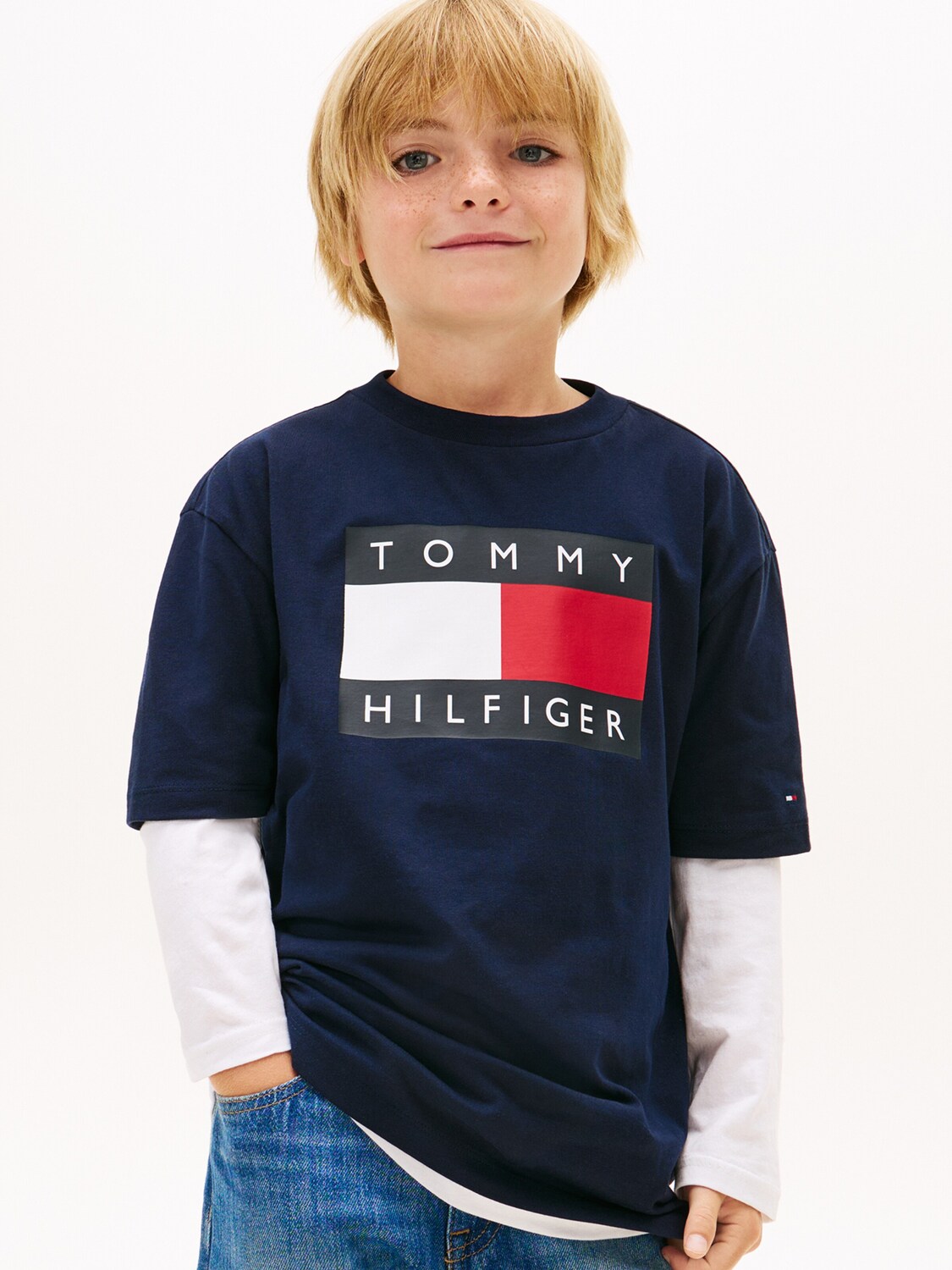 TOMMY HILFIGER Футболка 'Heritage' в цвете Navy — фото 2