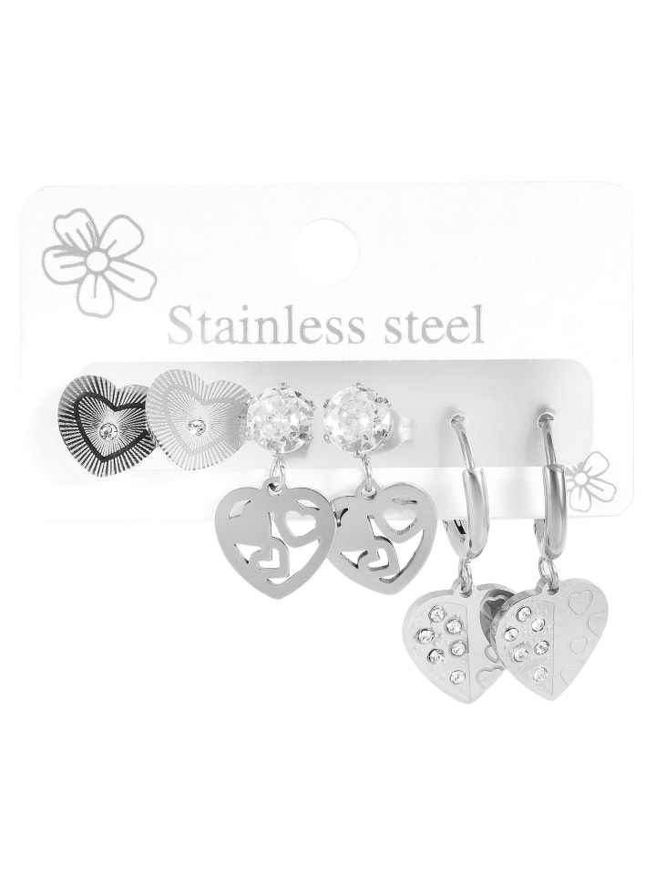 

Adeliás Женский кулон - кулон в форме сердца из нержавеющей стали, серебристый