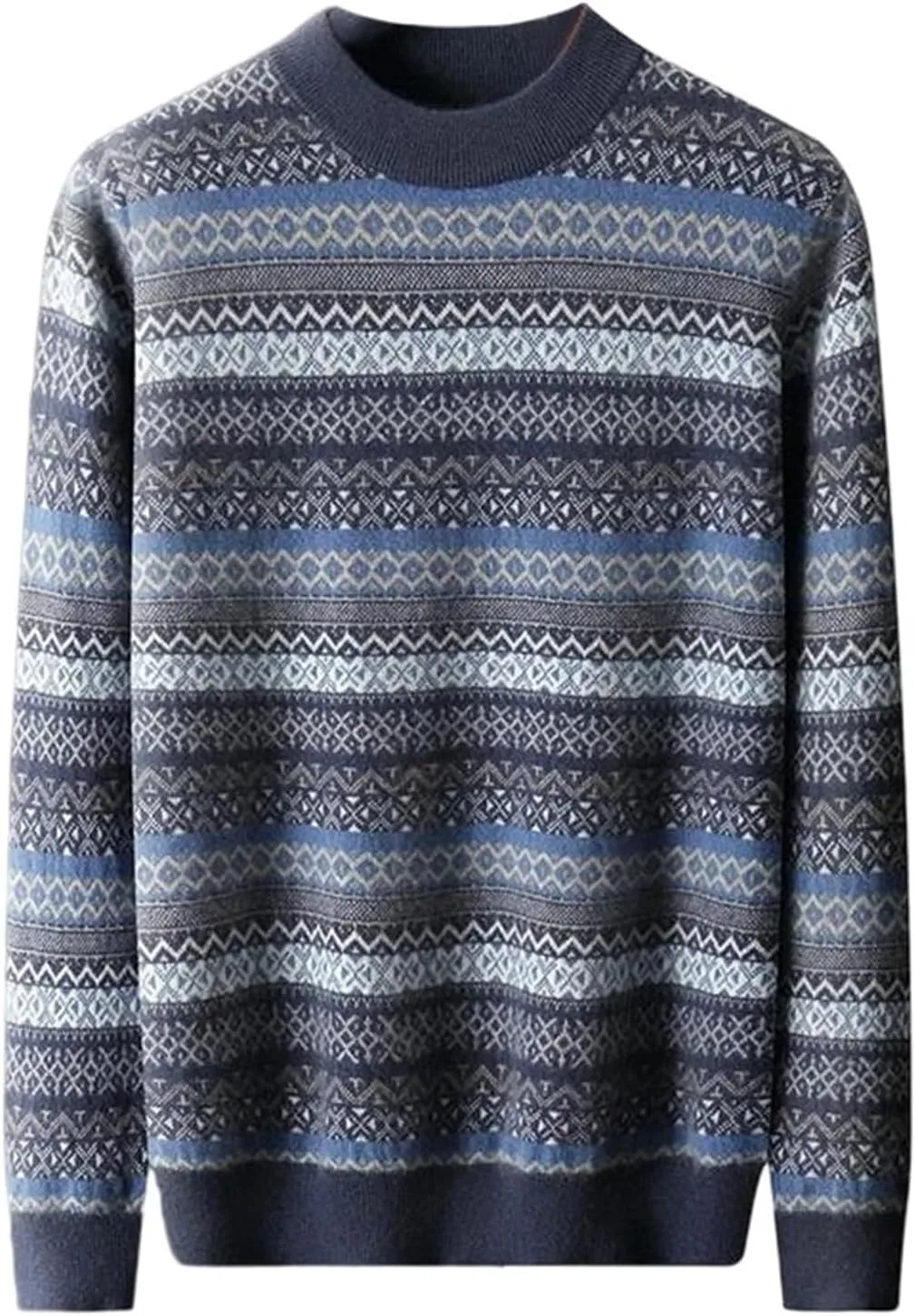Мужской толстый пуловер из кашемировой смеси Fair Isle