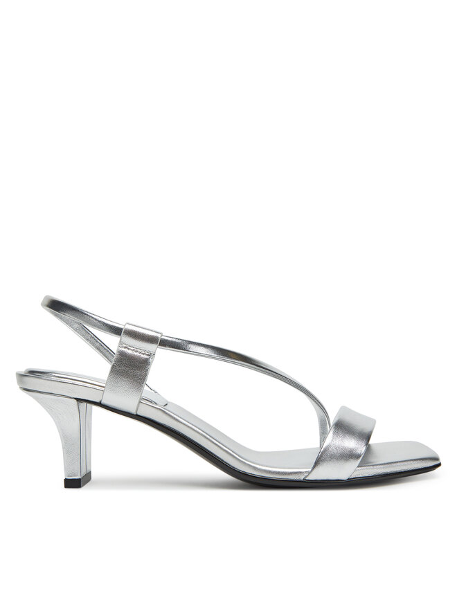 Сандалии Heel Sandal 50 Squared Metallic HW0HW02560 Calvin Klein, серебряный