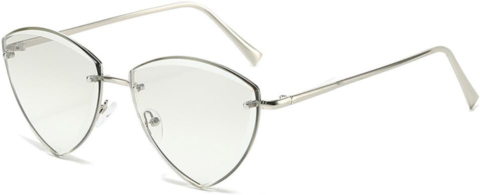 

Солнцезащитные очки UV400 с защитой от УФ-излучения — без оправы, в стиле «кошачий глаз», в ярких расцветках, подходят для женщин и мужчин, для бега и занятий спортом на открытом воздухе UYPTK, Silver-silver