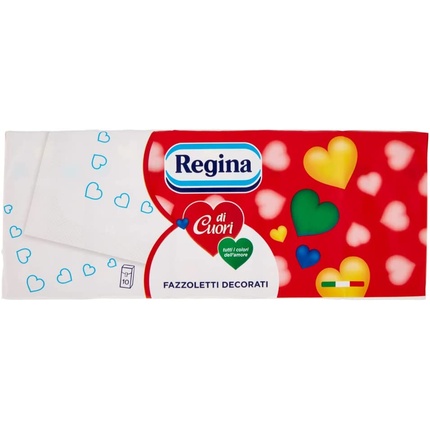 

Платки с рисунком в виде сердец, 1 упаковка из 10 упаковок Regina