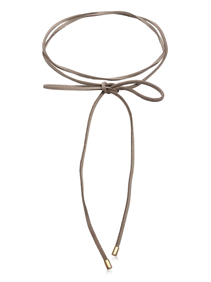 

Elli Колье из серебра 925 пробы с бантом серого цвета