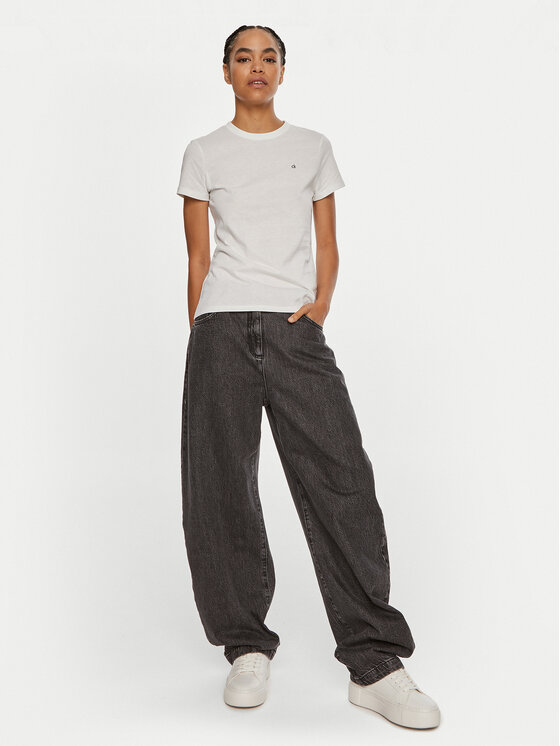 Футболка slim fit Emb Graphic K20K208061 Calvin Klein, белый — фото 2