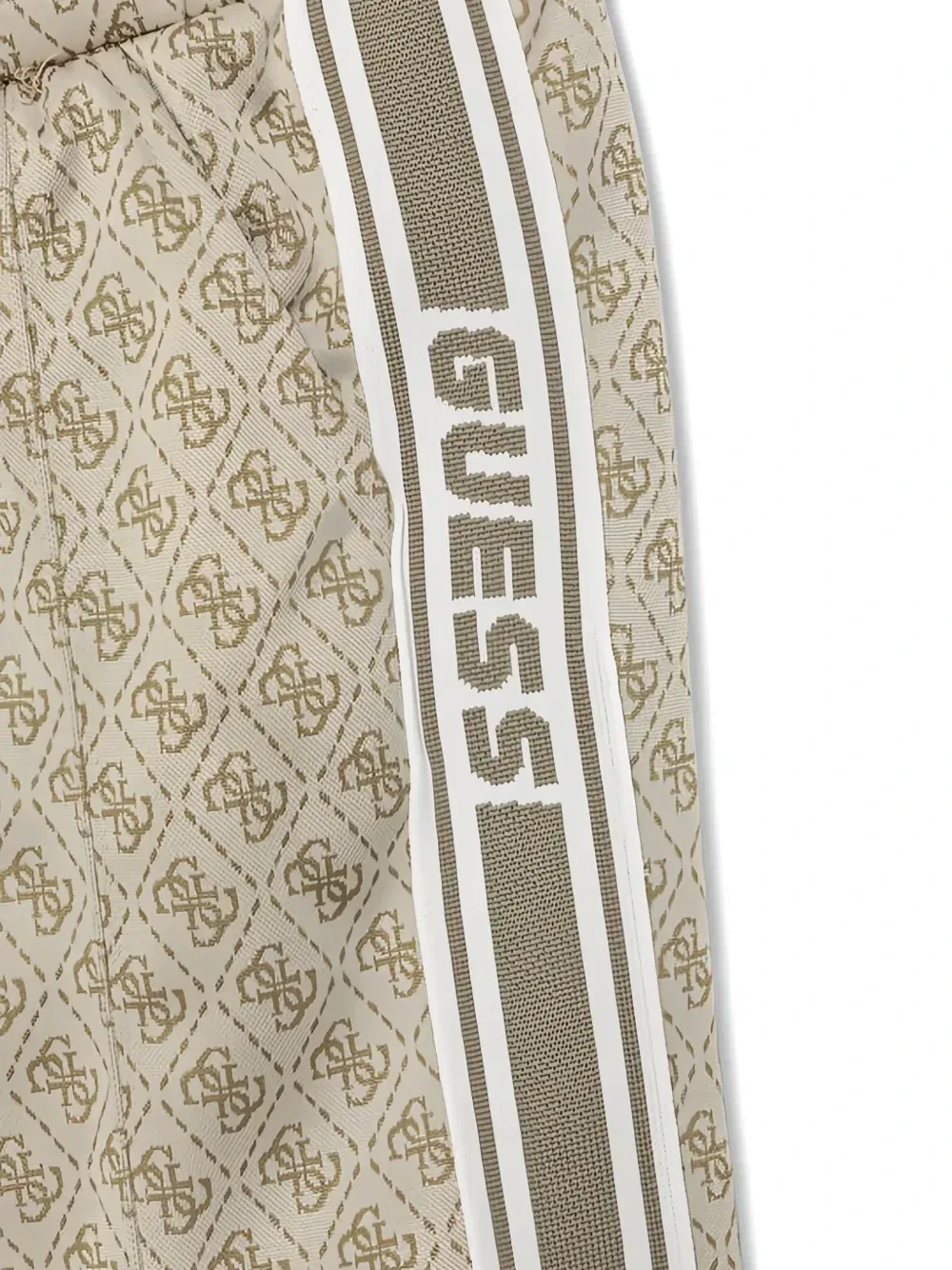 Спортивные штаны с монограммой GUESS Kids, бежевый — фото 3