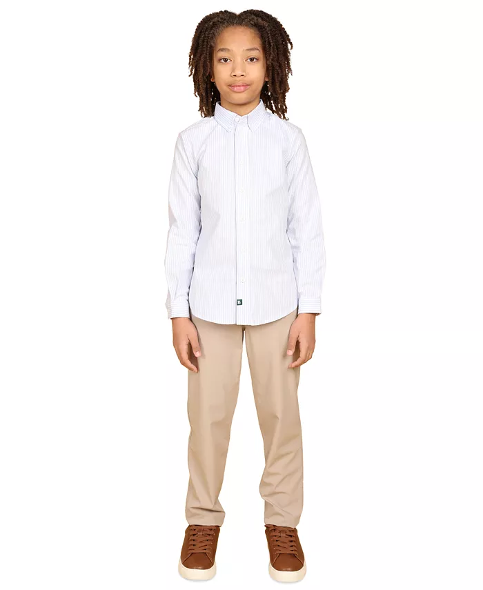 

Длинная рубашка Oxford для мальчиков-подростков B By Brooks Brothers, белый