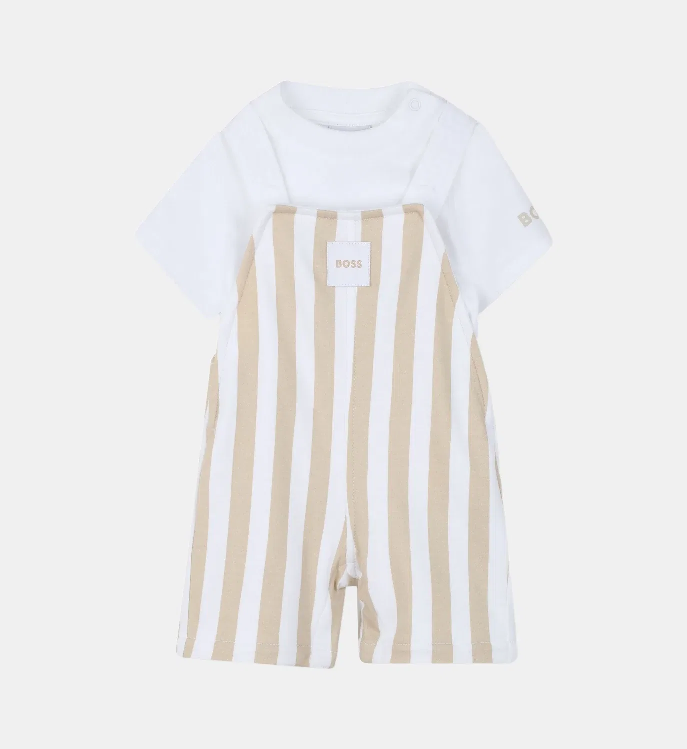 Комплект комбинезон и футболка Boss Kidswear, бежевый