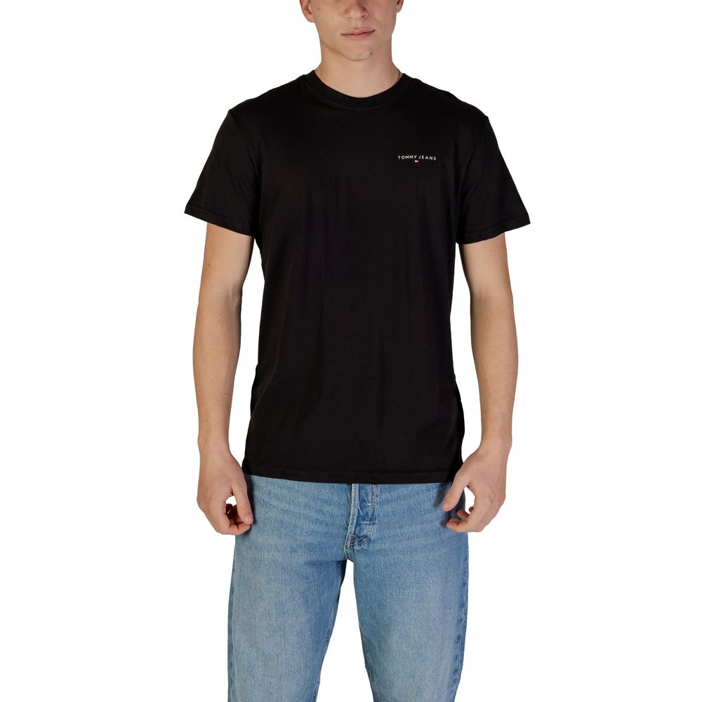 

Черная хлопковая футболка Rigenerato Tommy Jeans