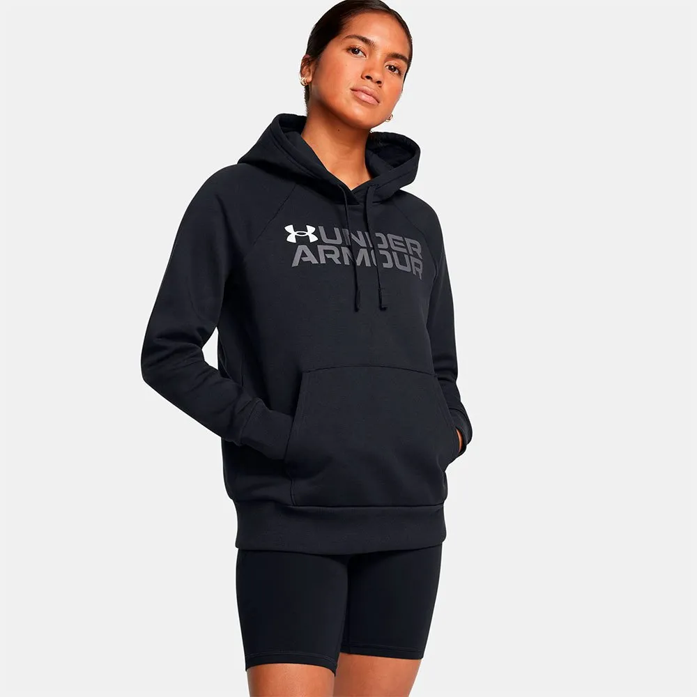 

Худи Under Armour Rival Fleece Wordmark, черный
