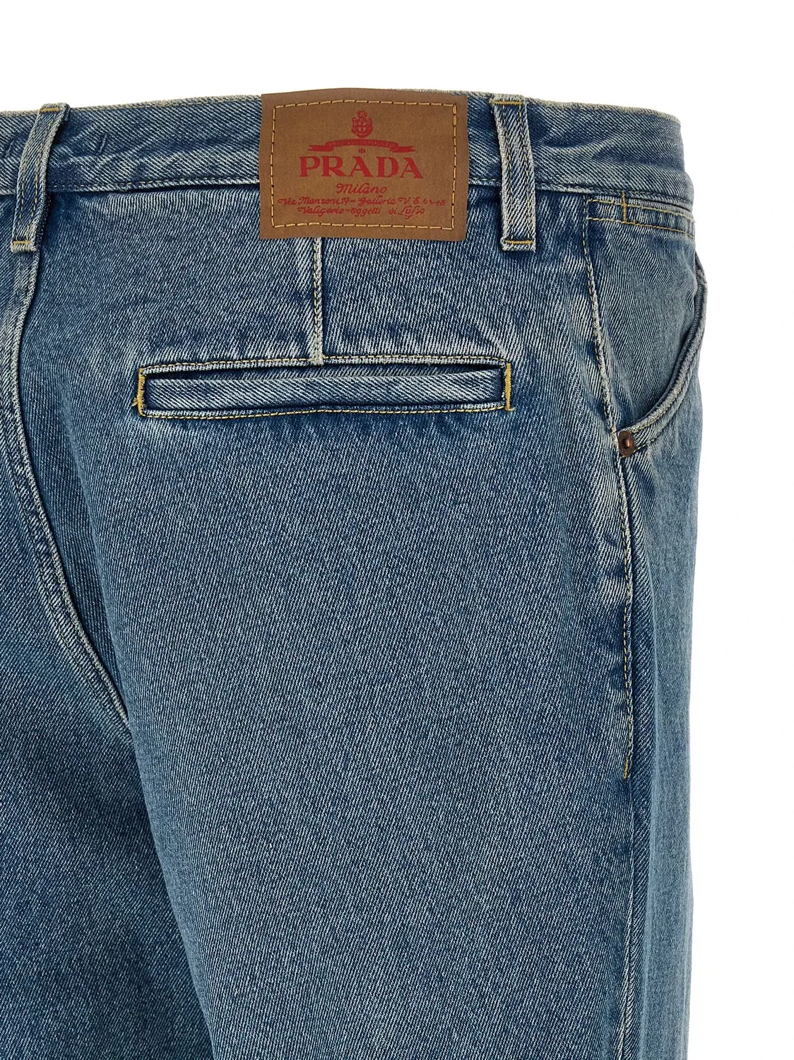 Прямые джинсы Prada, синий — фото 4