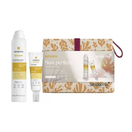 

Repaskin Прозрачный аэрозольный крем Spf 50 Silk Touch Sunscreen - 200 мл и 50 мл Sesderma