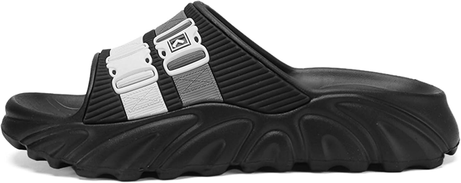 

Мужские летние тапочки, быстро сохнущие, с противоскользящей подошвой, для дома и душа, удобные пляжные обувь Generic, черный