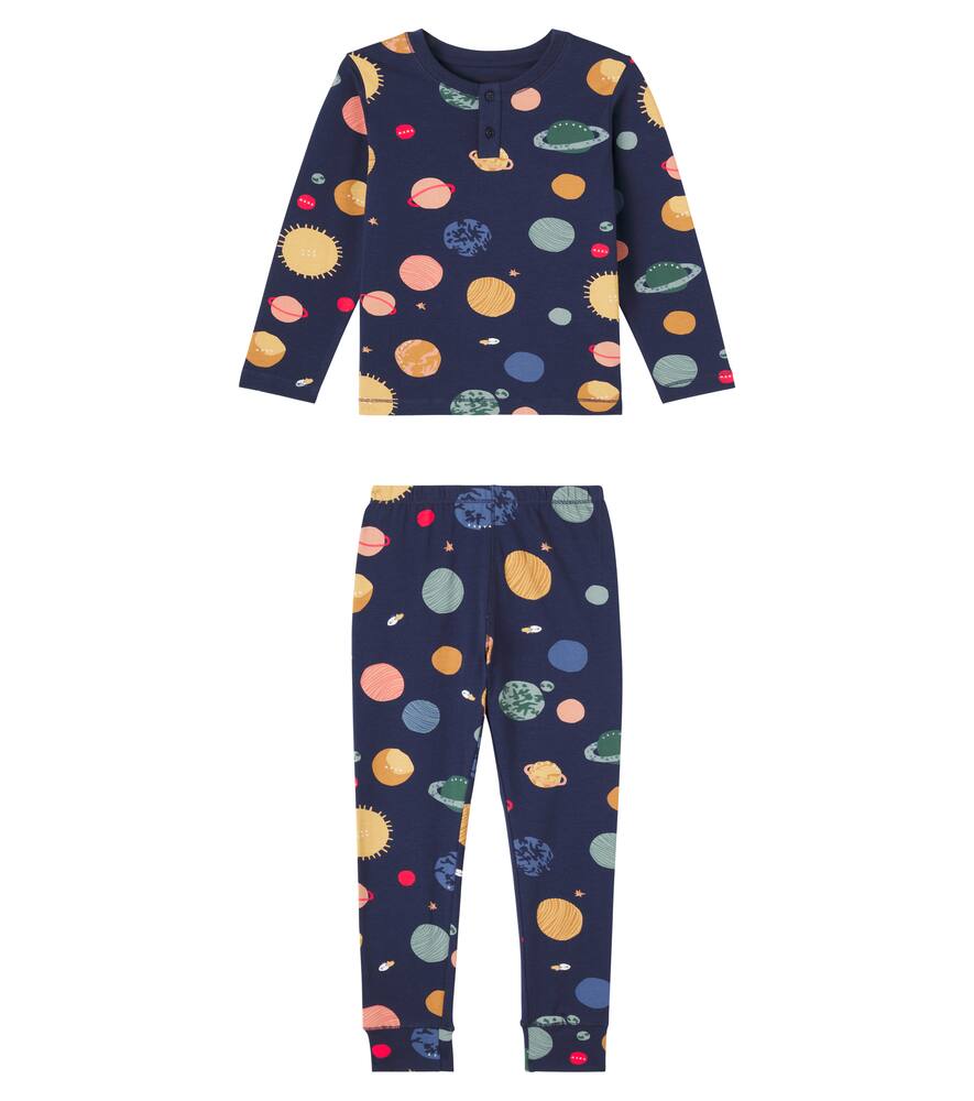 

Пижама из смесового хлопка с принтом Wilhelm Liewood, Universe/Classic Navy