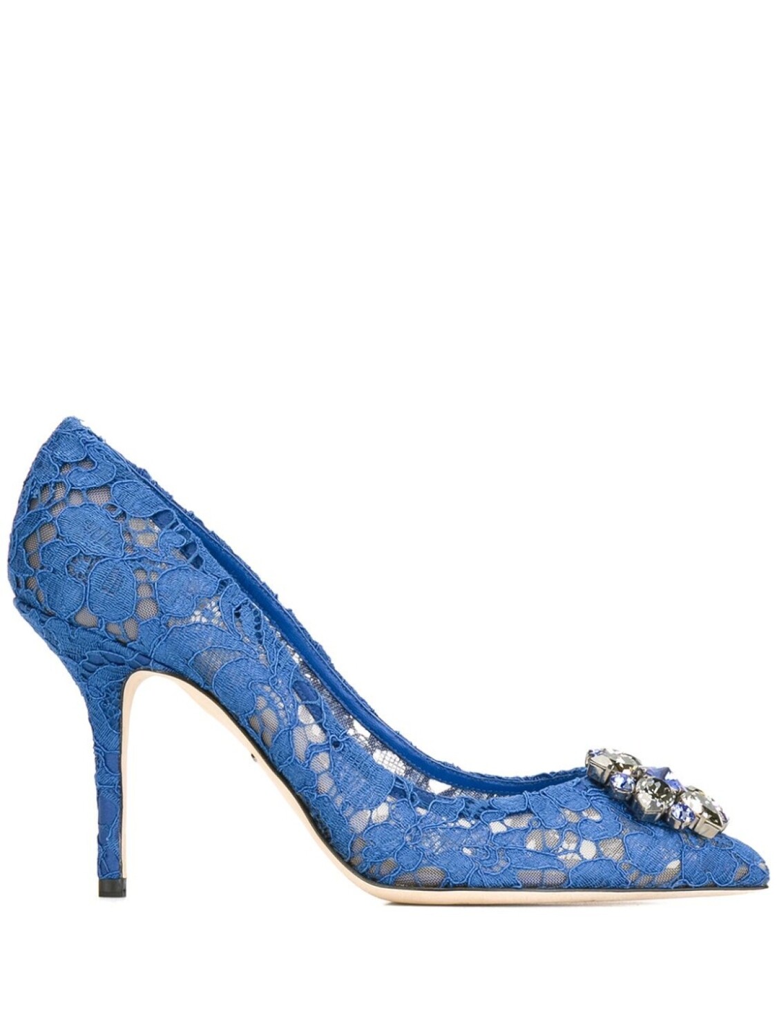 

Dolce & Gabbana декорированные кружевные туфли, синий