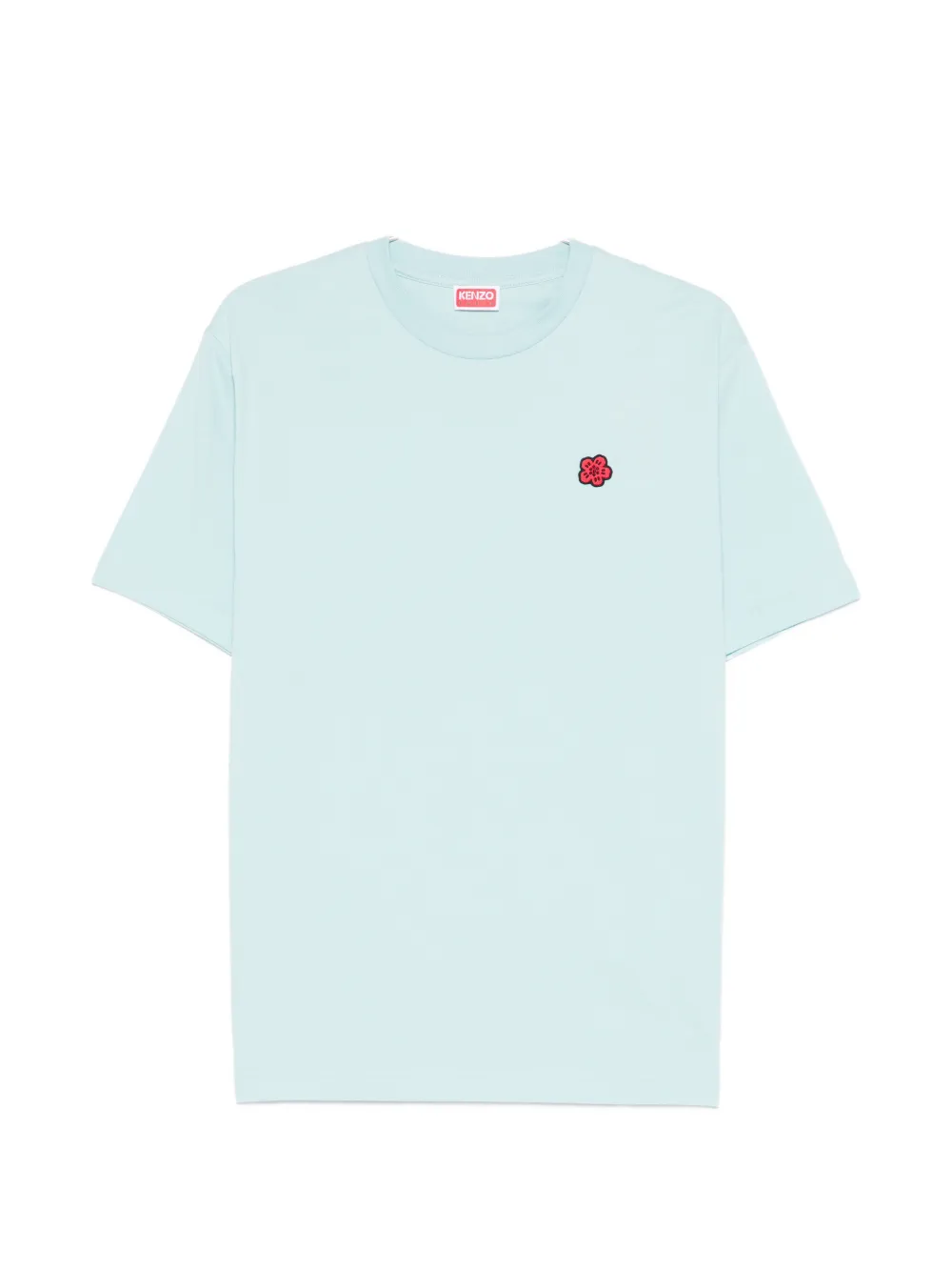 

Футболка с вышивкой в виде цветка боке Kenzo, синий