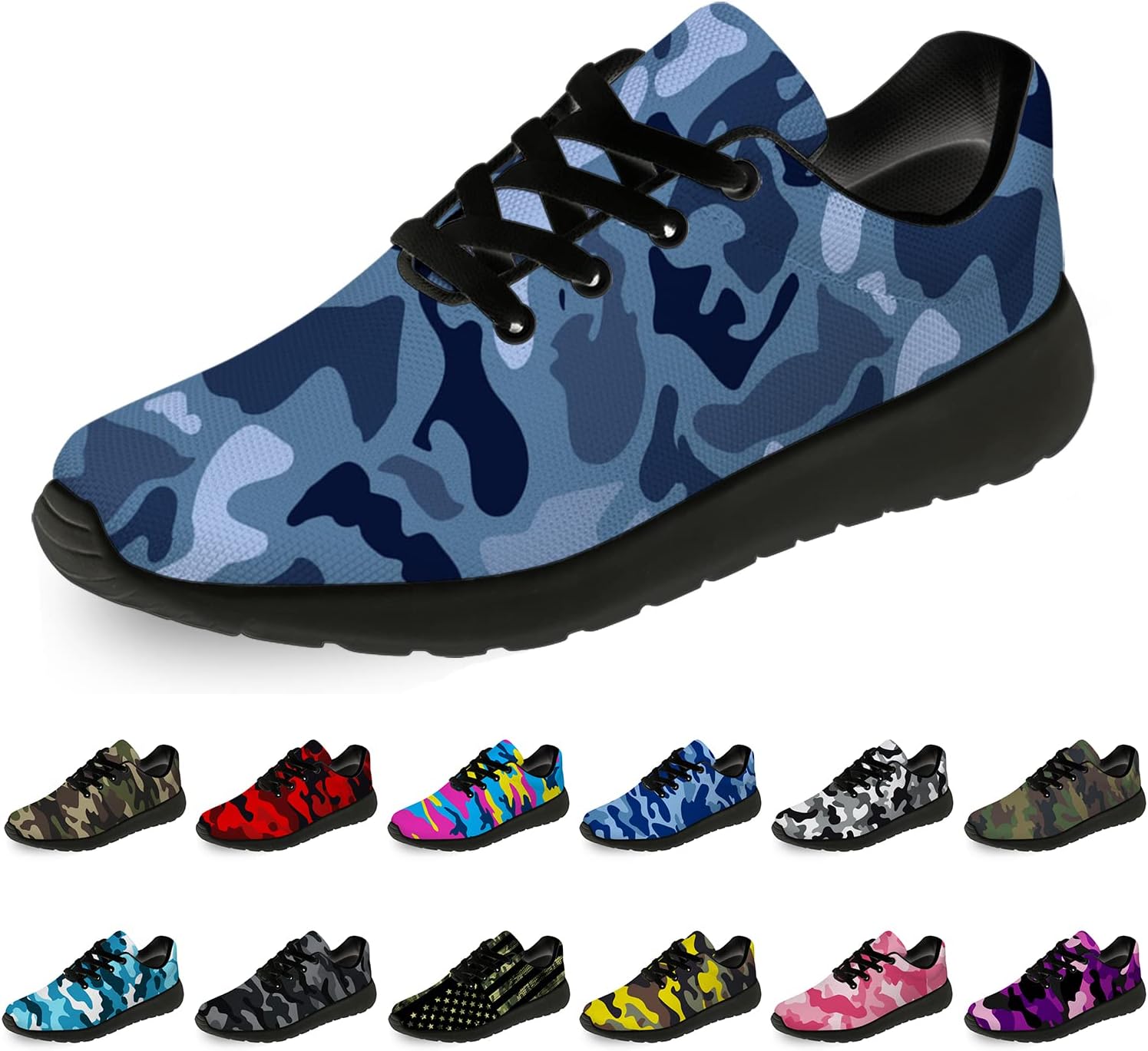 

Кроссовки Horethy унисекс с камуфляжным принтом для женщин и мужчин, дышащие и легкие, для любых случаев, мультиколор