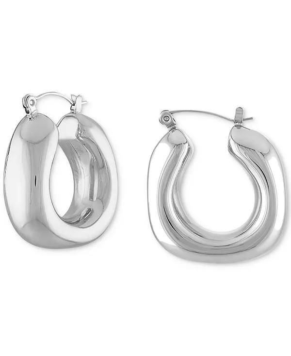 

Скульптурные металлические серьги-кольца из нержавеющей стали Ben Oni, silver