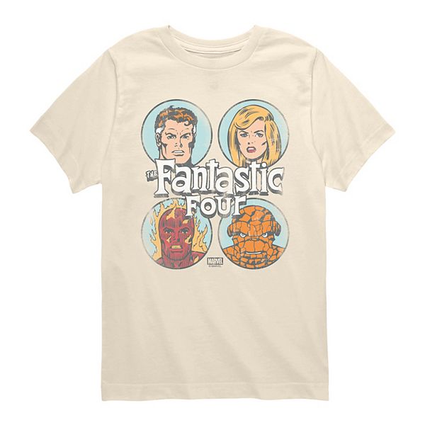 

Футболка с принтом Fantastic Four для мальчиков 8-20 Marvel, Cream