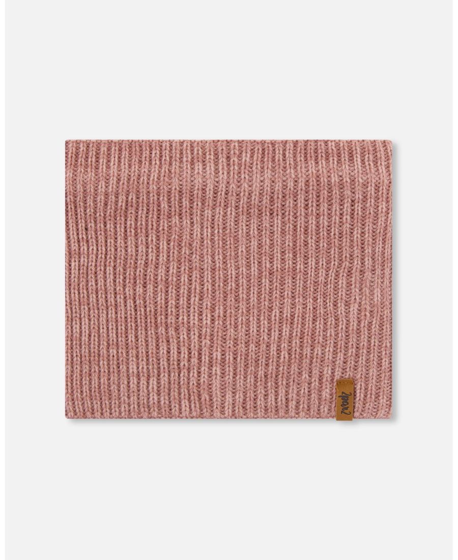 

Вязаный шарф-воротник для девочек на межсезонье, пыльно-розовый - для малышей/детей Deux par Deux, Dusty pink