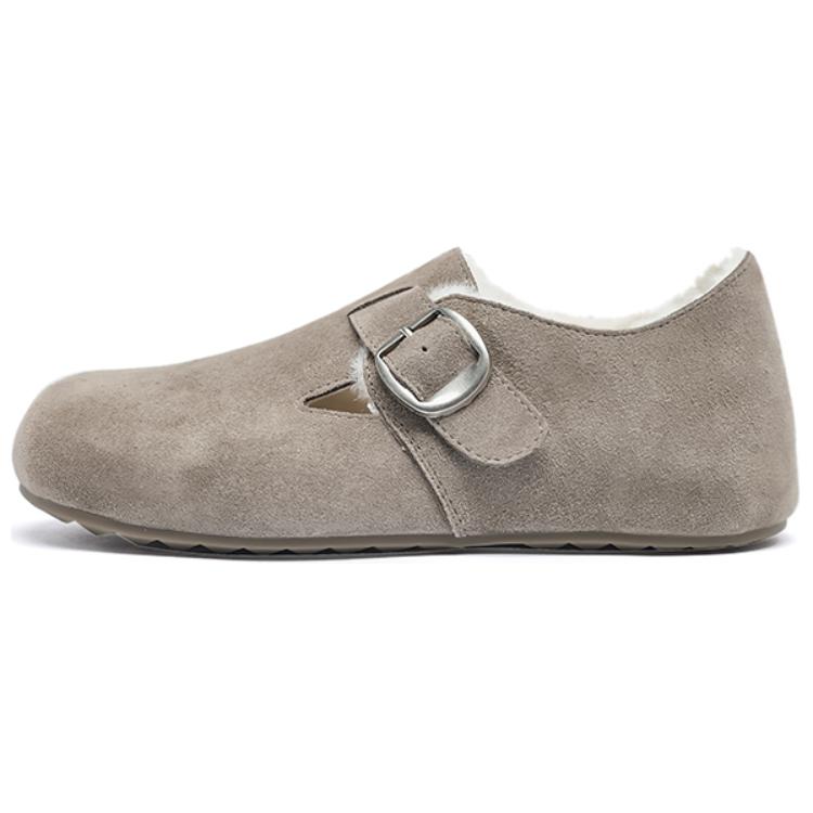 AGSDON Женские повседневные угги серые (с толстым флисом), цвет Gray (Thick Fleece)
