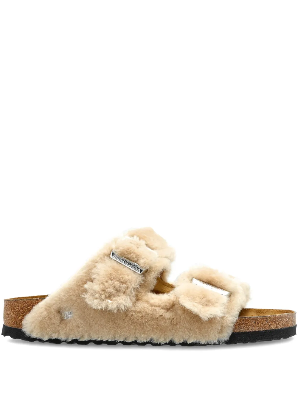 Босоножки Arizona на плоской подошве с ремешками и пряжками Birkenstock, нейтральный