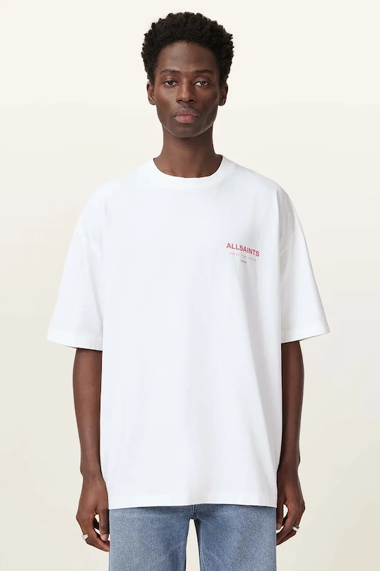 

Хлопковая футболка UNDERGROUND Allsaints, белый