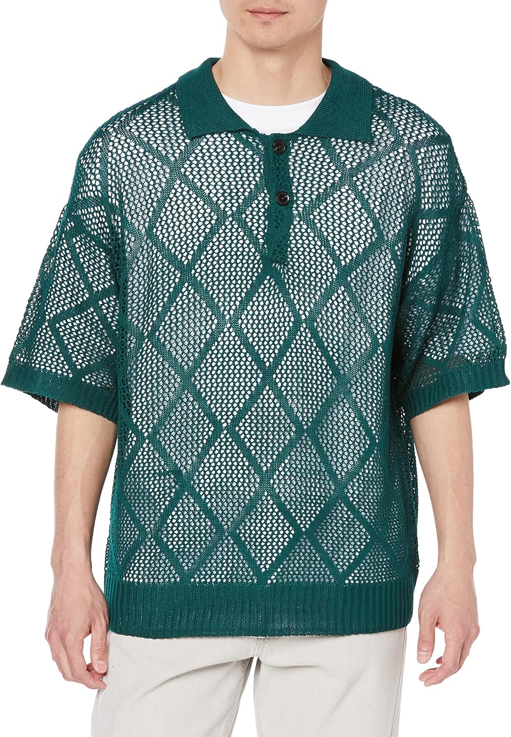 

Мужская кружевная рубашка-поло Inprobes 50421 Improves, зеленый