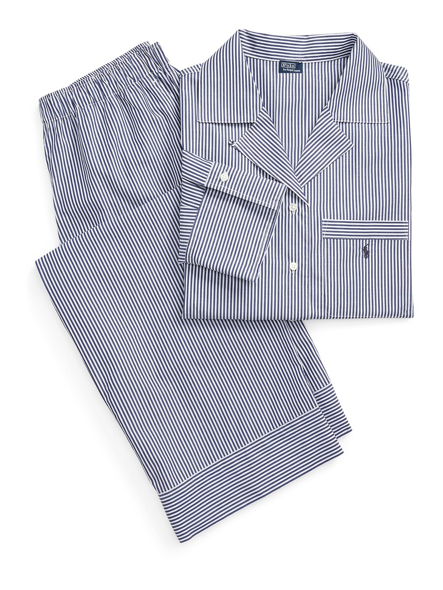 

Пижама Polo Ralph Lauren Pajama Shirting Stripes, цвет blue/white