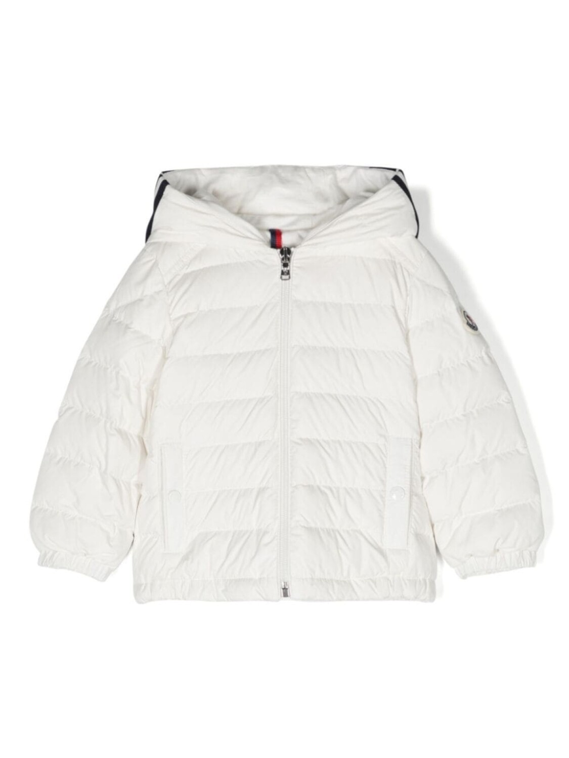 

Moncler Enfant пуховик с капюшоном, белый