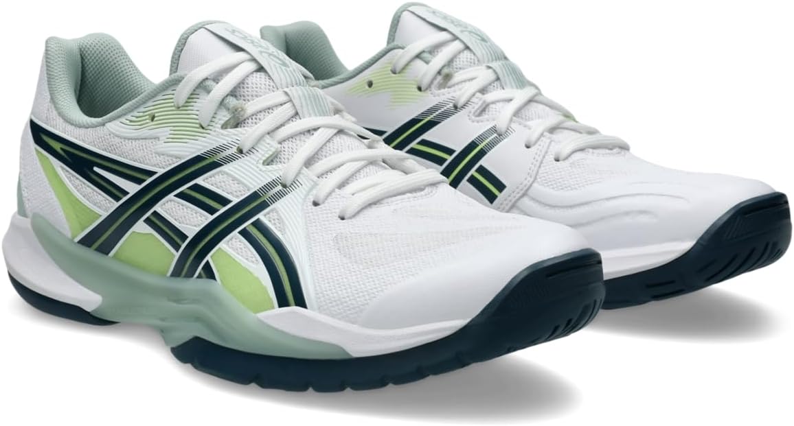 Мужские гандбольные кроссовки Asics POWERBREAK FlyteFoam, белый/бирюзовый — фото 2