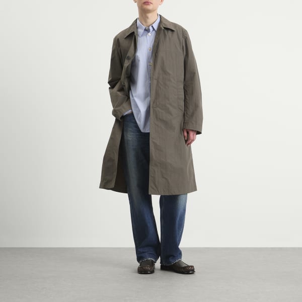Промытая водоотталкивающая траншея Dries Van Noten, хаки — фото 4