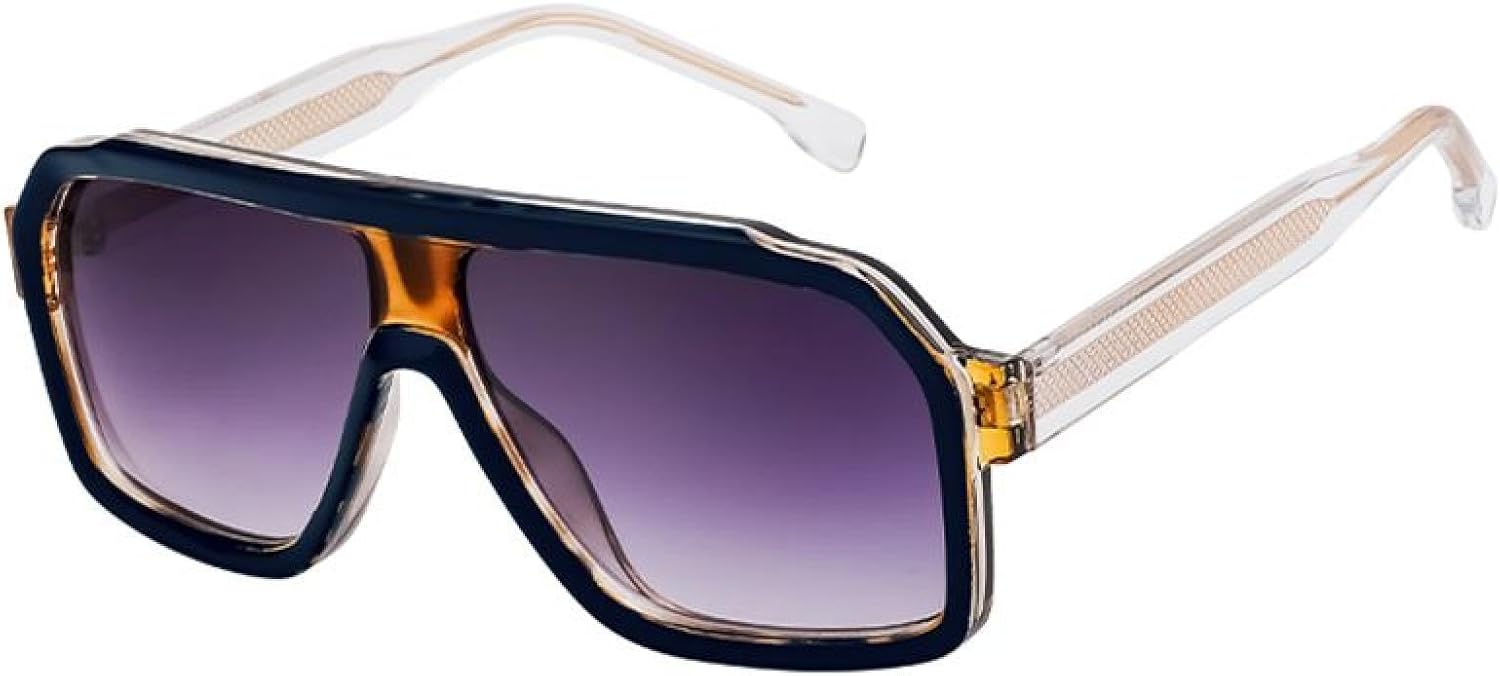 

Крупные солнцезащитные очки для мужчин и женщин, большая оправа, роскошный винтажный стиль, защитная линза, для активного отдыха и вождения, защита от УФ-излучения UV400 TVTBBVV, C6demigray