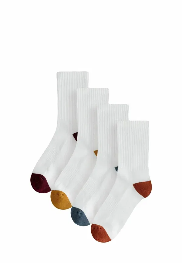 Носки Next, 4 pack, white rich heel toe, белые