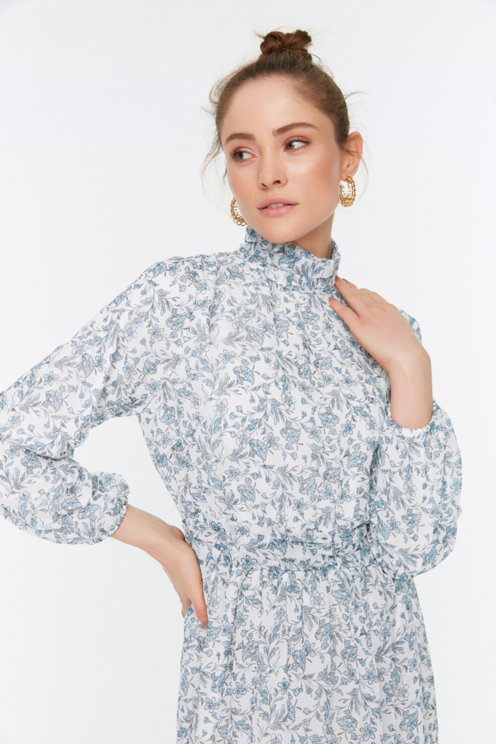 

Платье - Синий - А-силуэт Trendyol Modest, синий