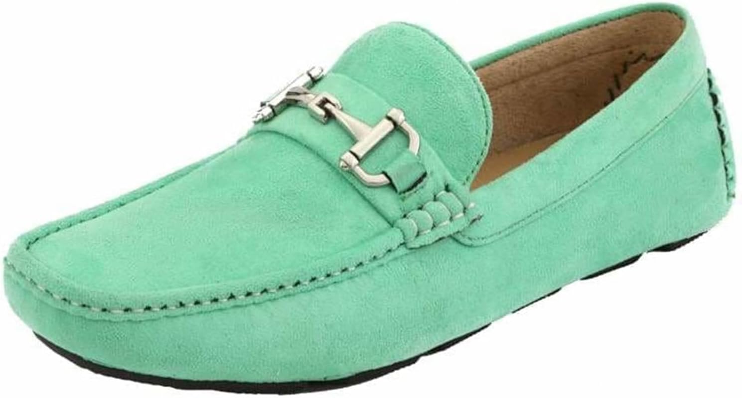 

Мужские повседневные слипоны Amali Walken, мокасины для вождения с серебряной пряжкой, доступны из мягкого микрофибры и искусственной кожи