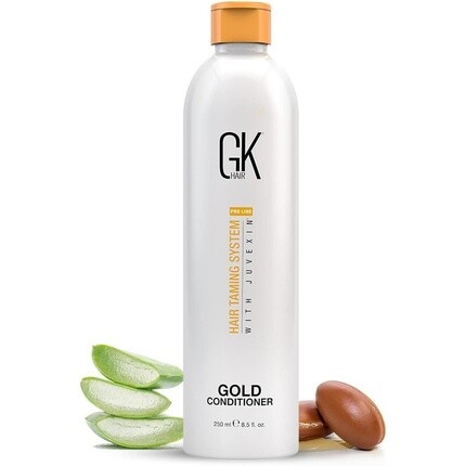 

Global Keratin Gold Кондиционер 8,5 жидких унций/250 мл Увлажняющий блеск и защита волос с аргановым маслом Масло ши Натуральные масла Все типы волос, Gk Hair